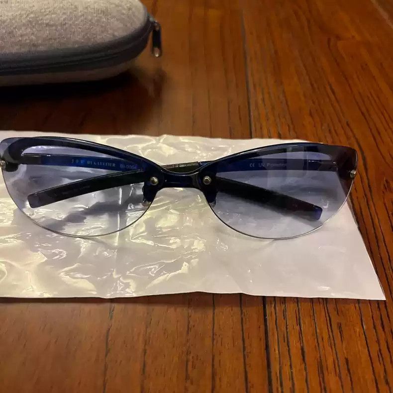Jean Paul Gaultier Blue sunglasses.