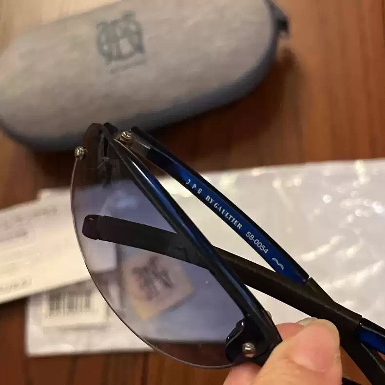 Jean Paul Gaultier Blue sunglasses.