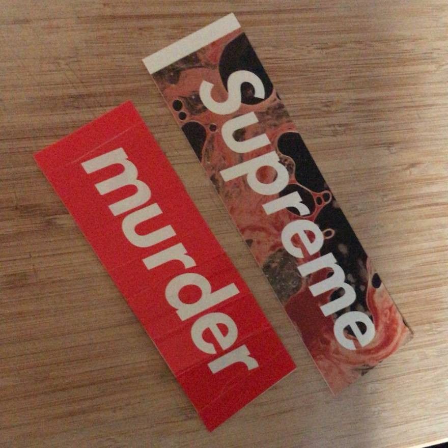 Supreme Free Ship Supreme Blood and Semen Box Logo Sticker FW17 Grailed