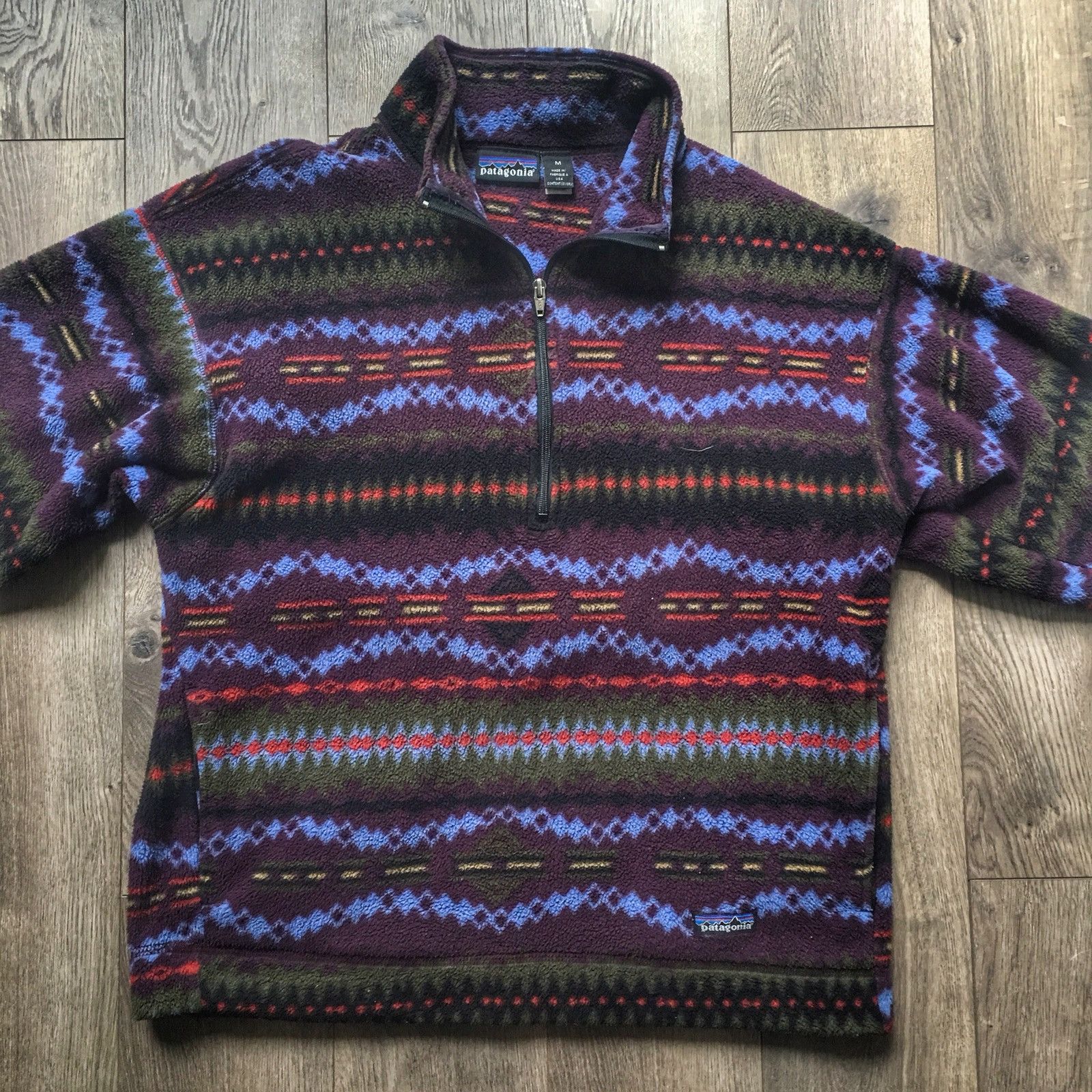 Vintage Patagonia Fall 1994 Aztec Print Synchilla Fleece Jacket
