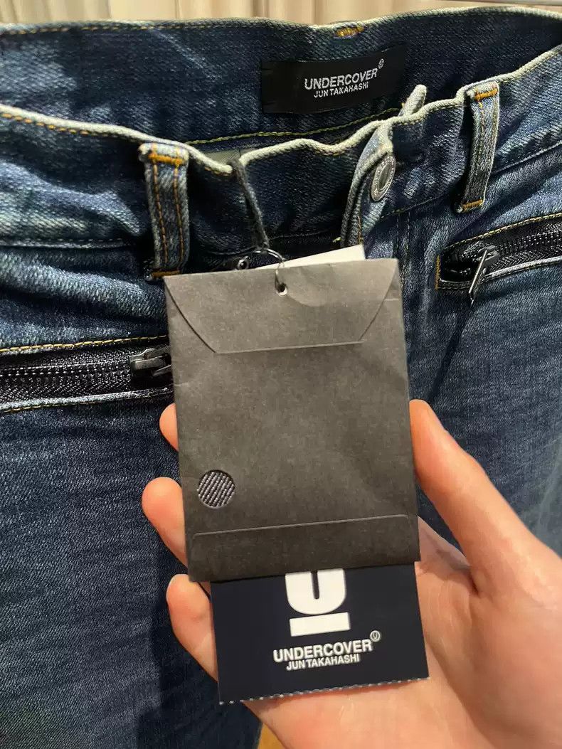 Undercover Undercover Classic ghost hand blue jeans Size US 34 / EU 50 - 5 Thumbnail