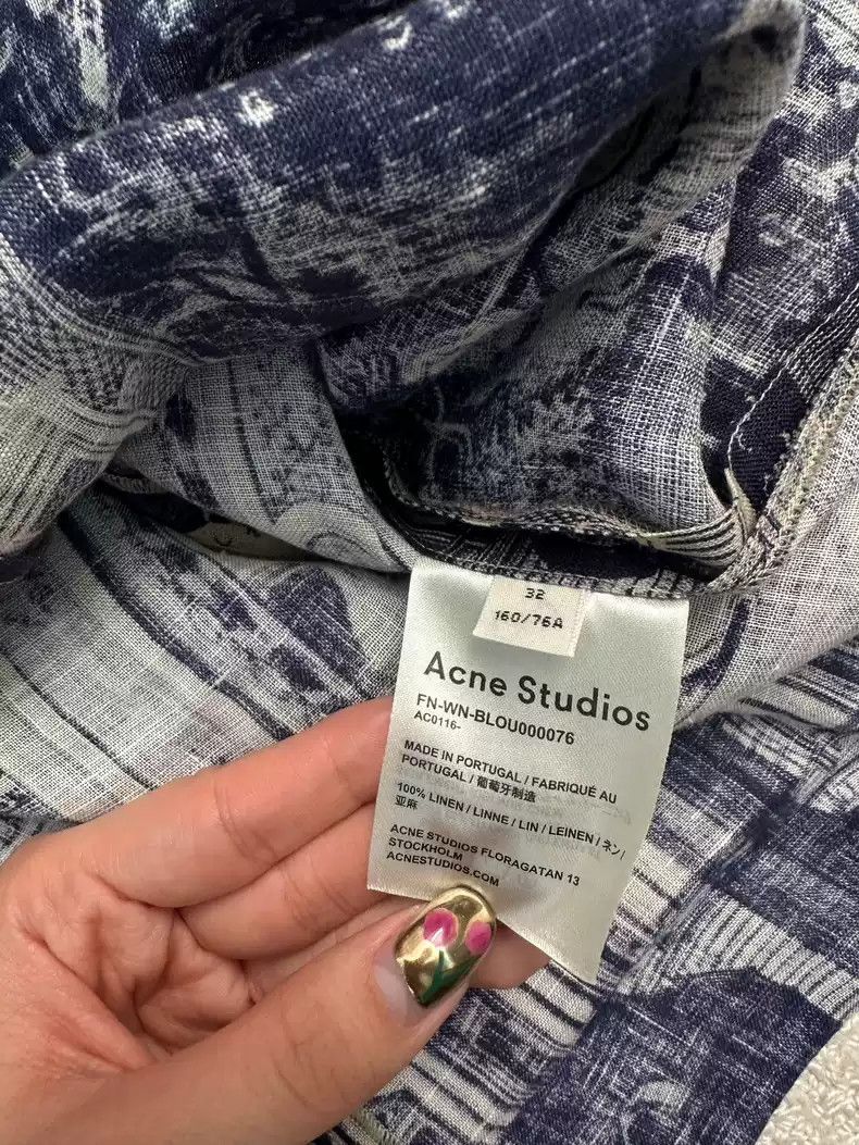 Acne Studios Acne Studios Painting architectural style shirts Size US S / EU 44-46 / 1 - 3 Thumbnail