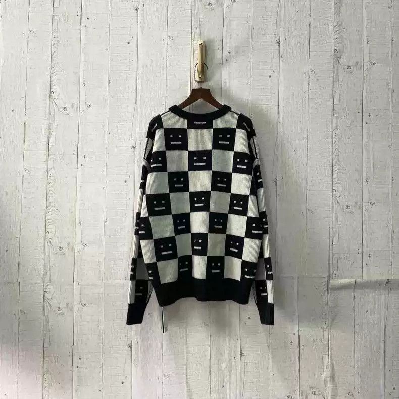 Acne Studios Acne Studios Checkerboard robot knitted sweater Size US L / EU 52-54 / 3 - 3 Thumbnail