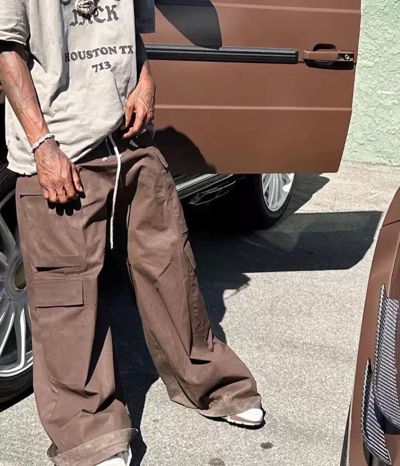 Rick Owens Rick Owensero coffee brown cargo bela overalls Size US 32 / EU 48 - 4 Thumbnail