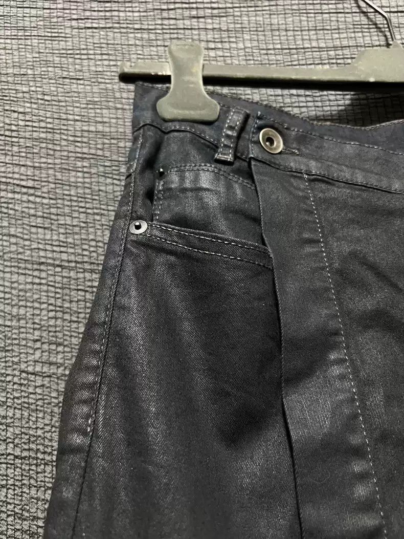 Rick Owens Rickowens 14ss brushed wax elastic denim jacket skirt pants Rick Owens jacket jeans Size US 30 / EU 46 - 3 Thumbnail
