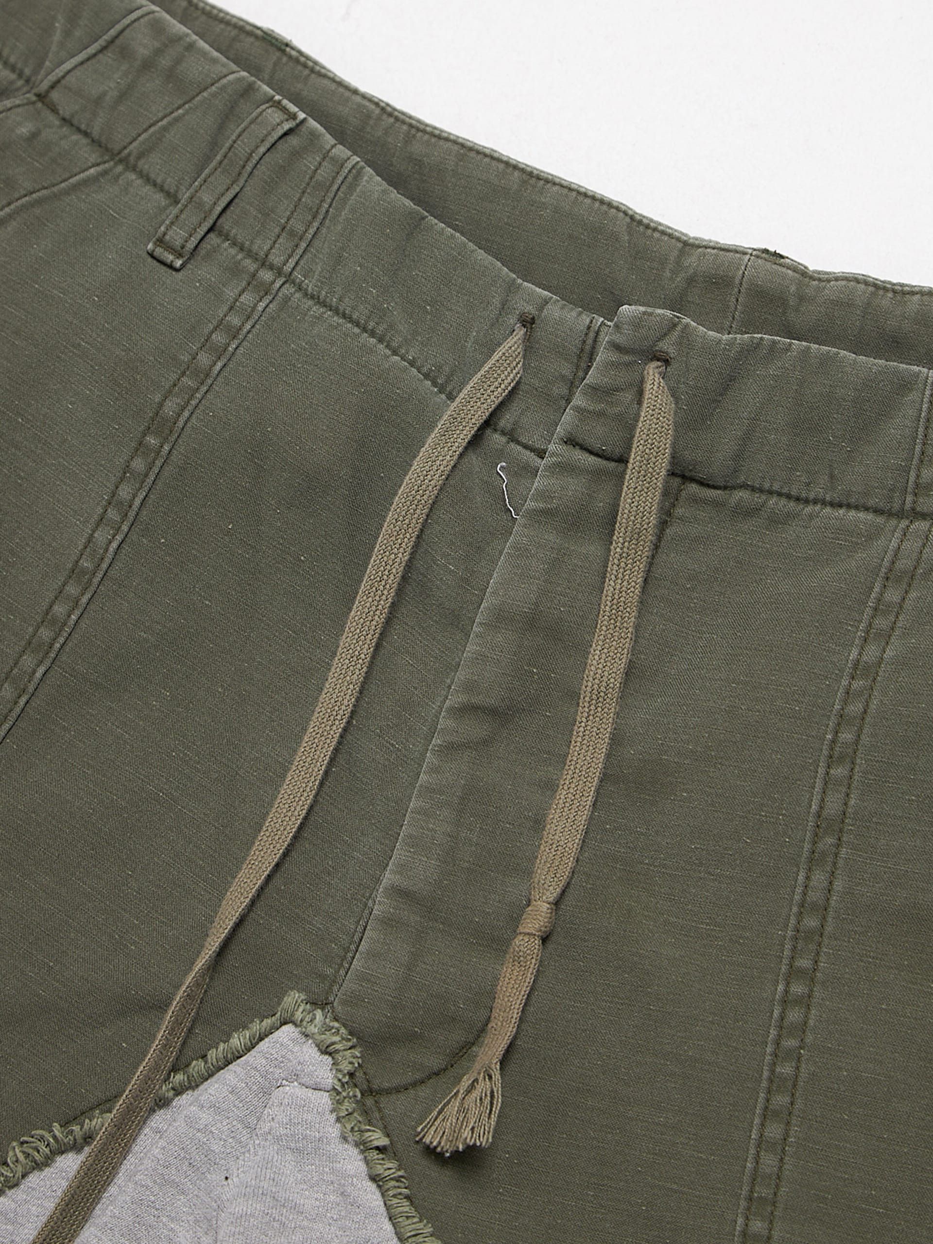 Greg Lauren Khaki And Gray Double Side Detailed Cotton Sweatpants Size US 37 - 3 Thumbnail