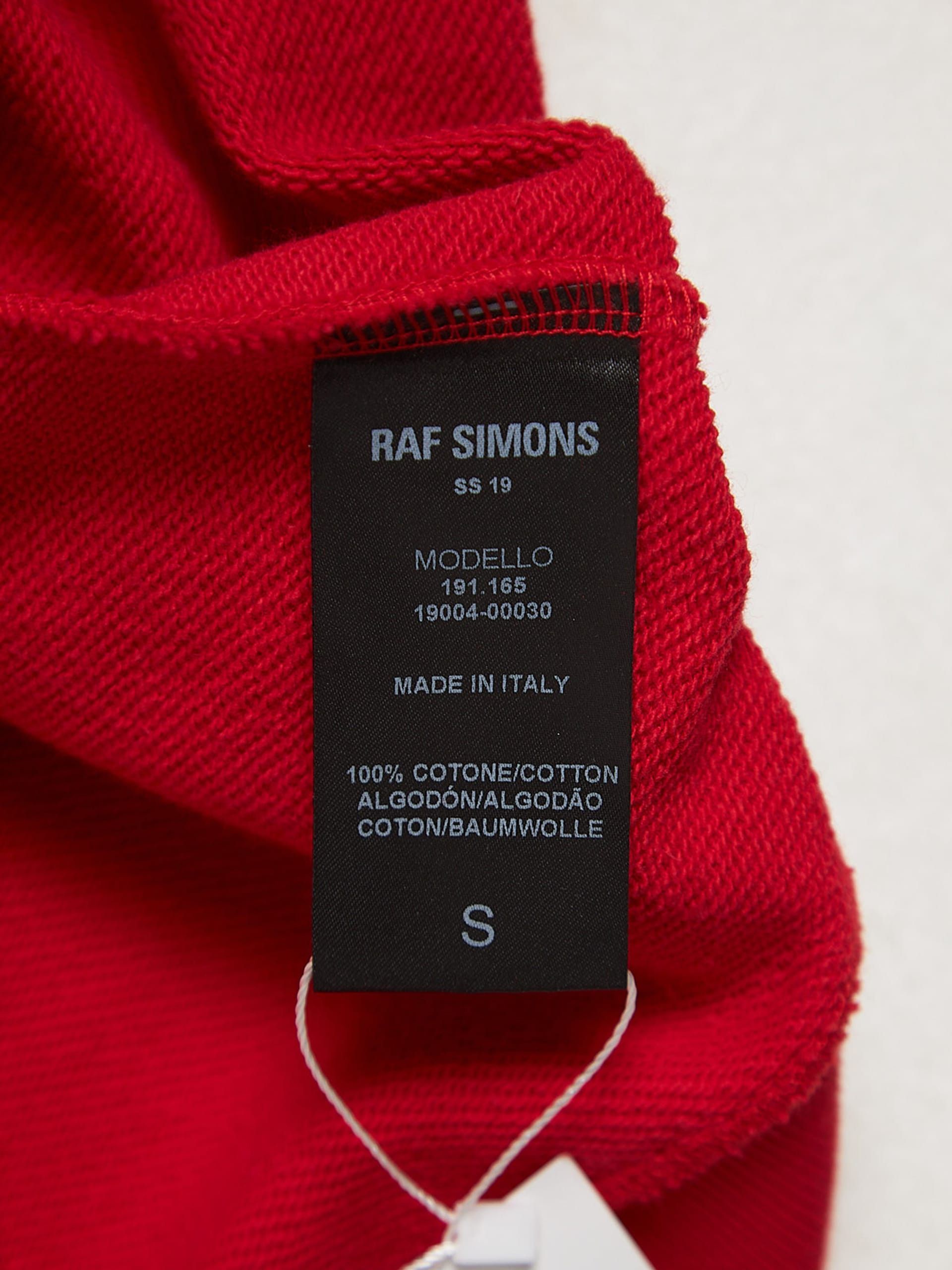 Raf Simons SS19 Red Back Printed Cotton Sweatshirt | Grailed