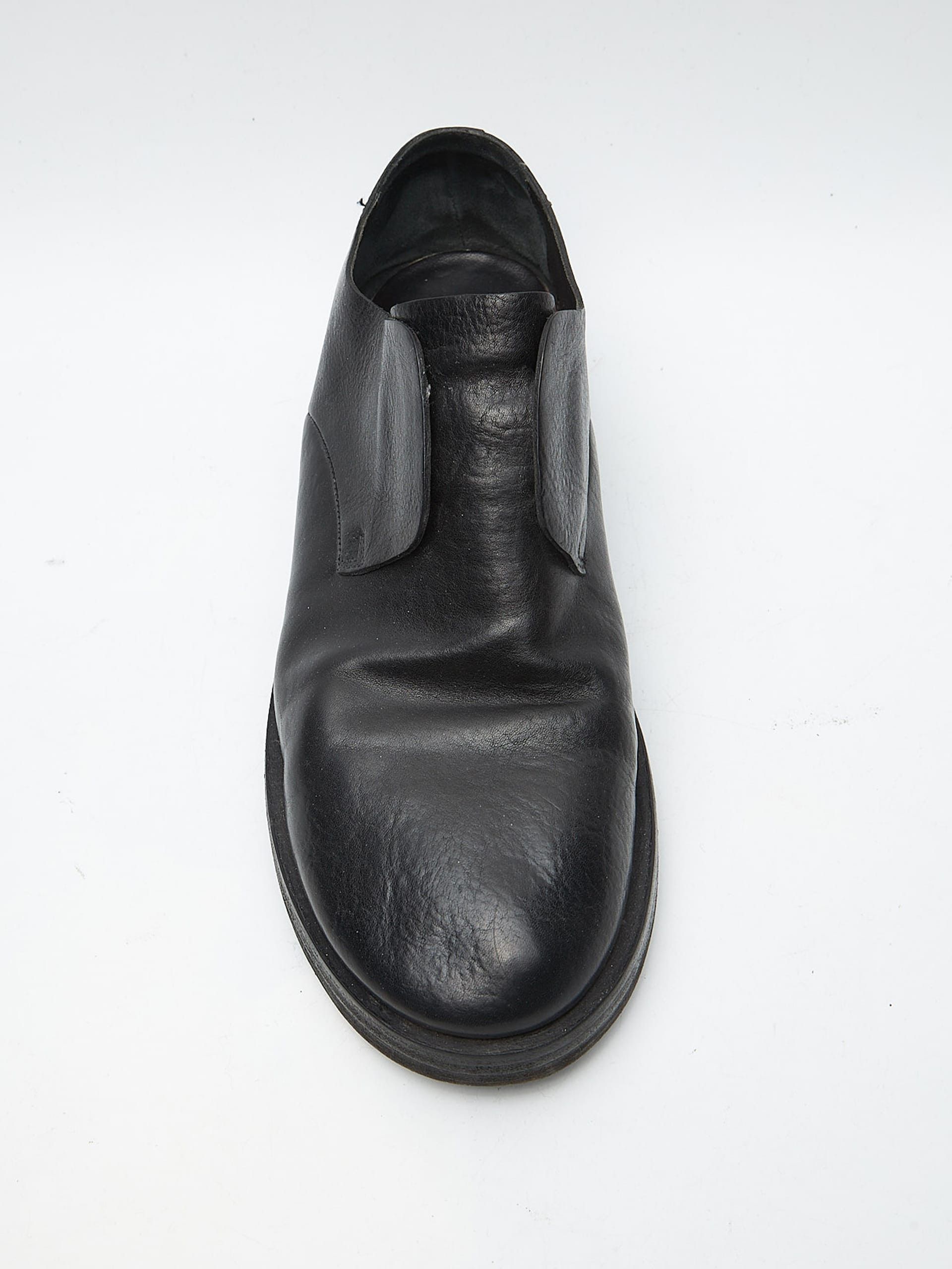 Marsell Black Laceless Leather Derby Shoes Size US 9.5 / EU 42-43 - 5 Thumbnail