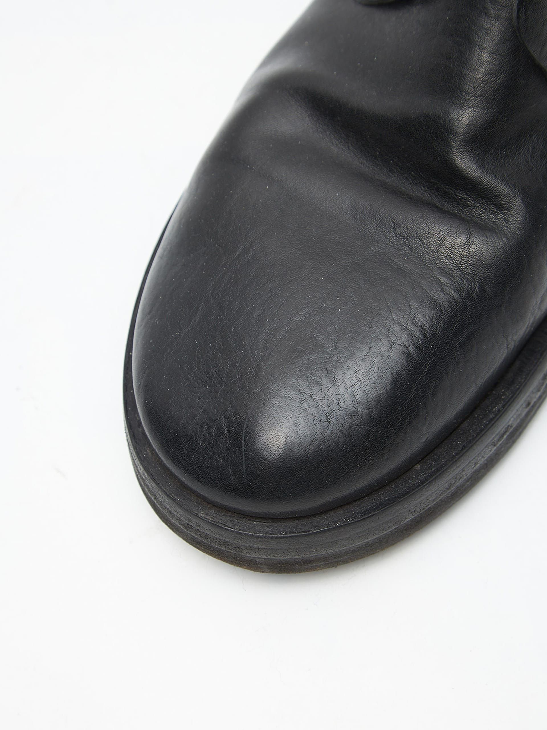 Marsell Black Laceless Leather Derby Shoes Size US 9.5 / EU 42-43 - 4 Thumbnail