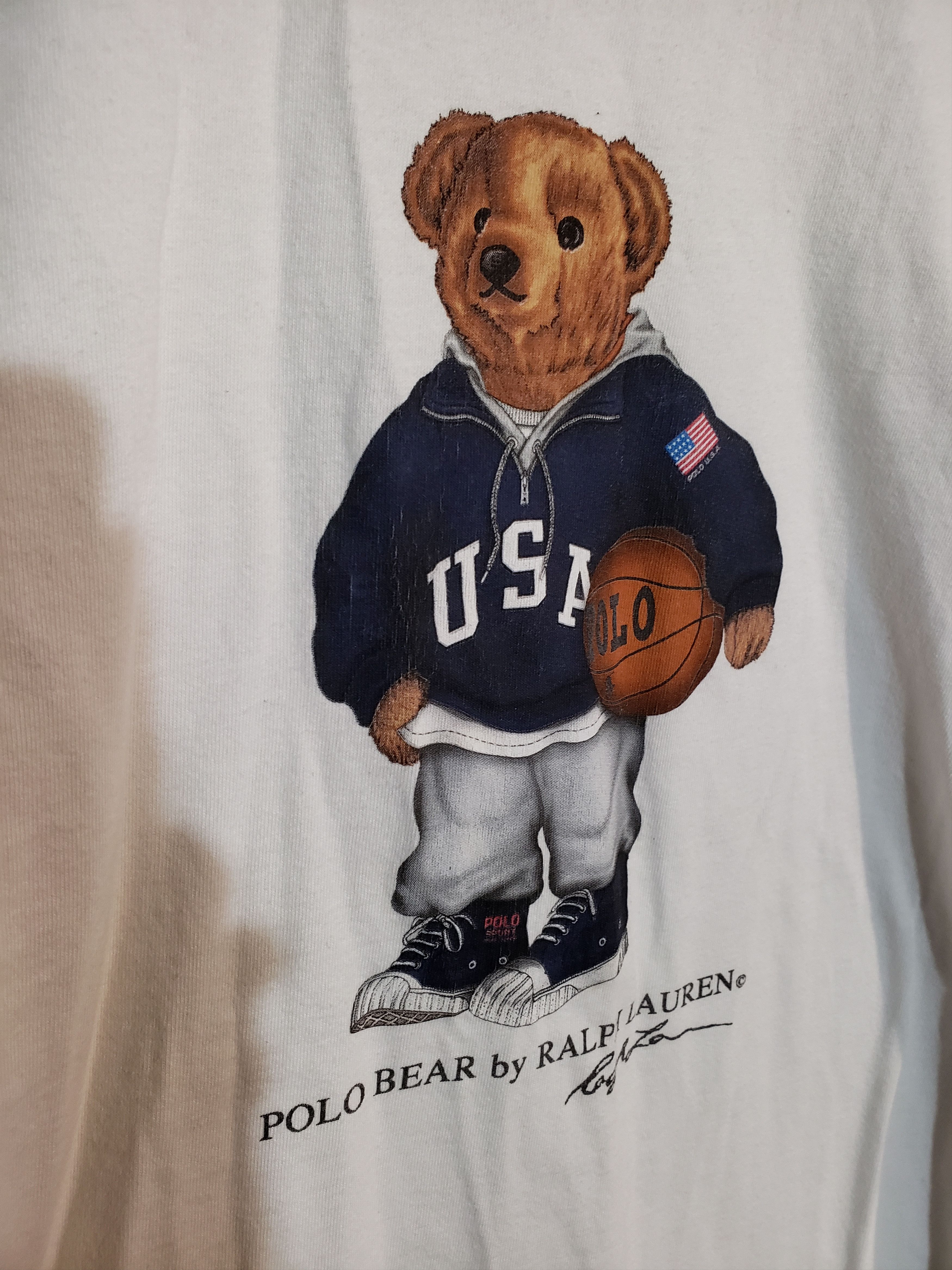 Polo Ralph Lauren Ralph Lauren Sport Vintage Vintage Polo Bear Basketball Sport Bear Men Sz L Polo Sport Polo stadium Grailed