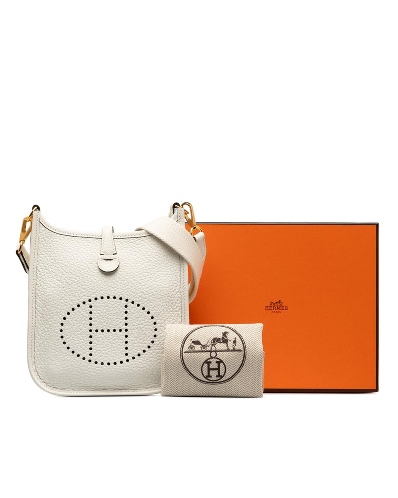 Hermes White Clemence Evelyne I TPM Bag by Hermes | Grailed