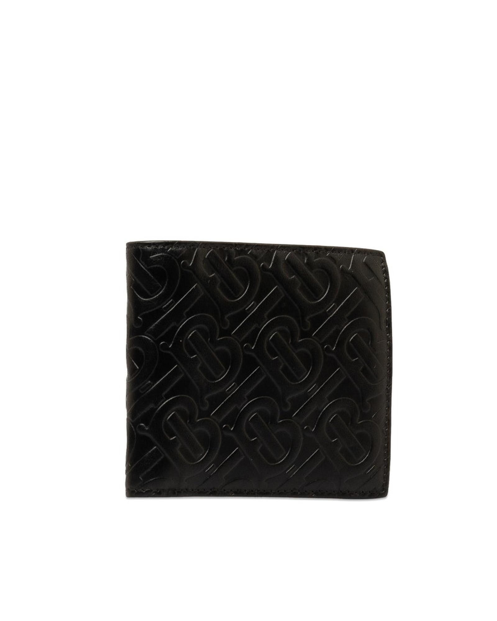 Burberry Embossed Leather Bifold Wallet in Black | Grailed