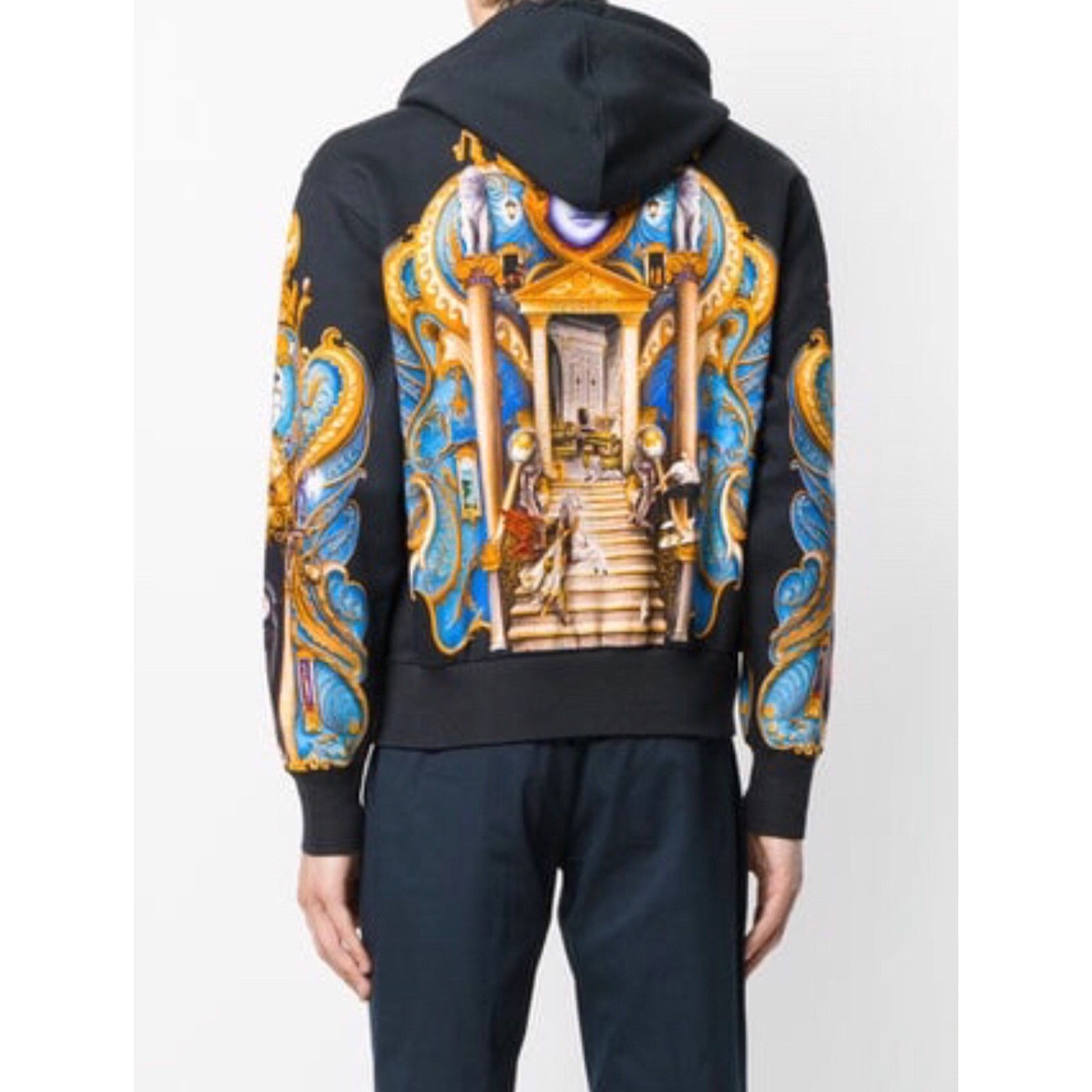 Versace skater olympus sales print hoodie