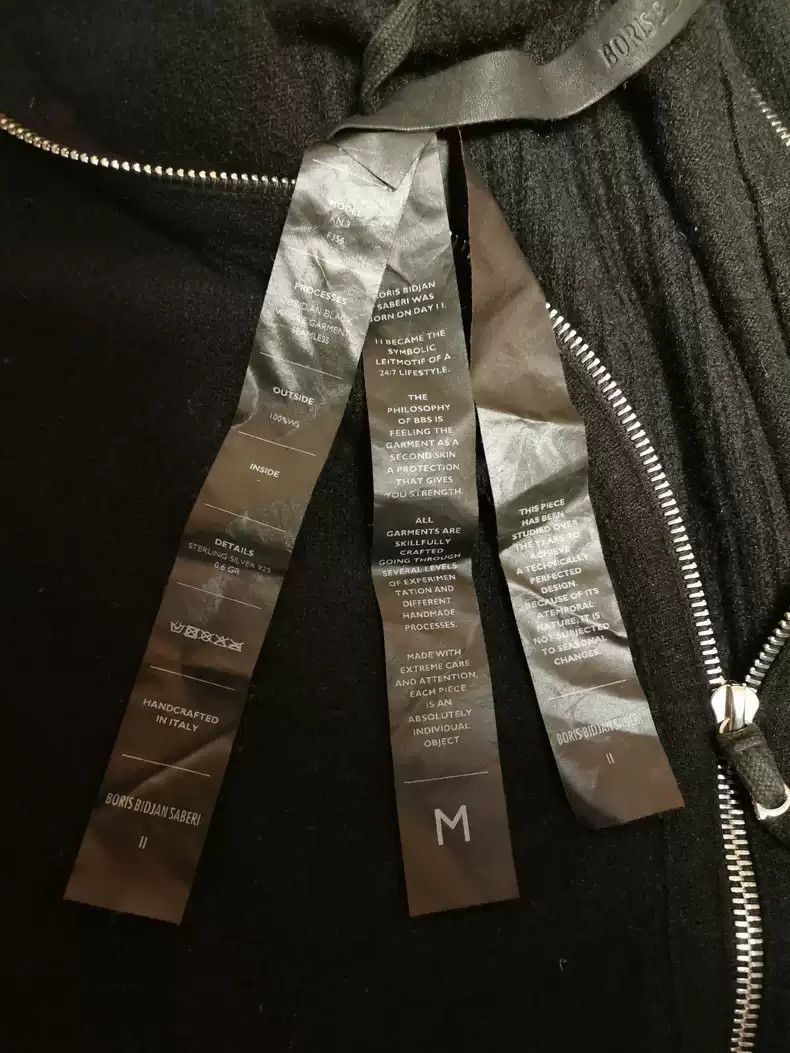 Boris Bidjan Saberi boris bidjan saber，BBS Mainline cashmere ninja zipper hoodie Size US M / EU 48-50 / 2 - 5 Thumbnail