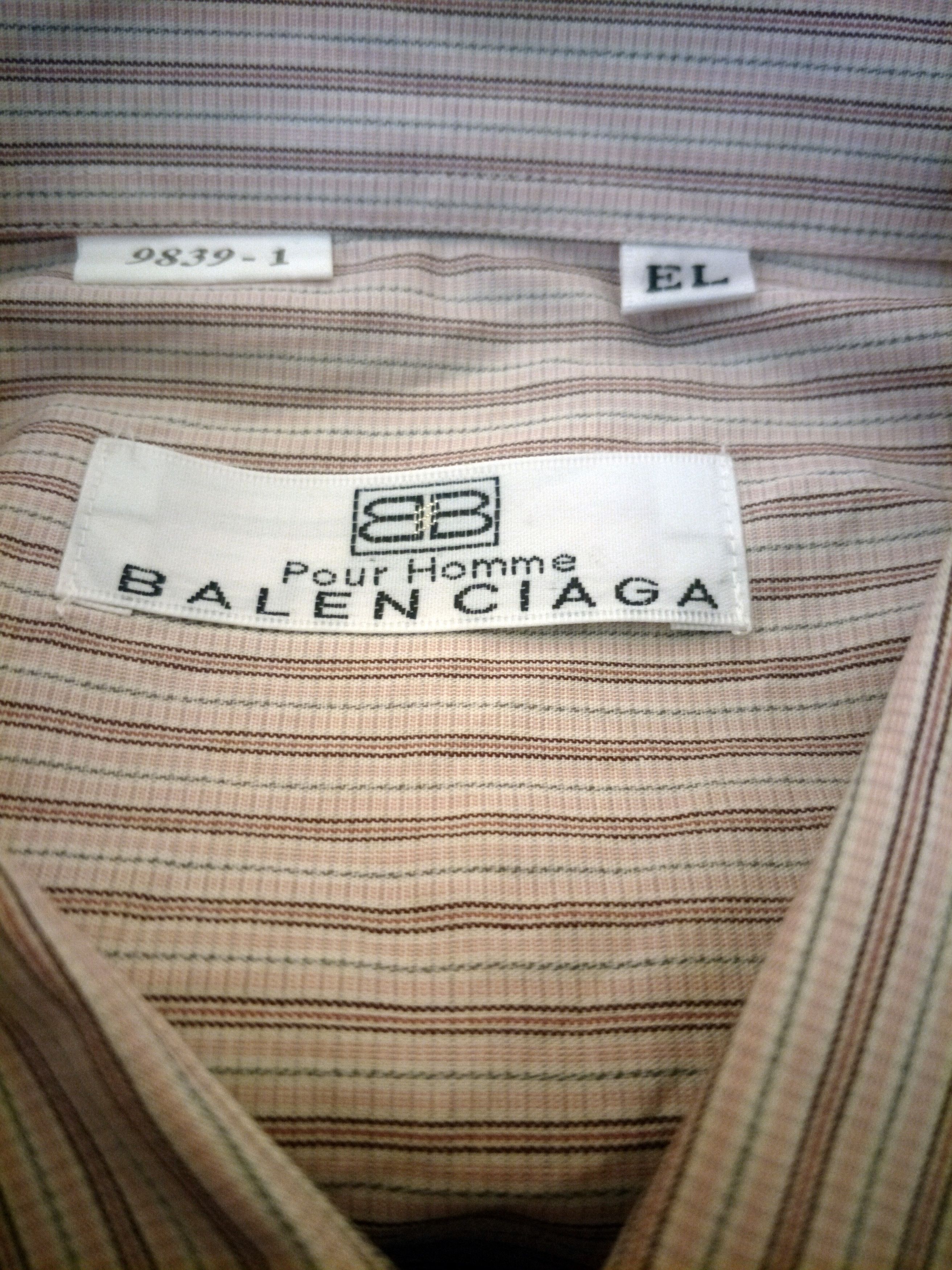 Balenciaga Vintage Balenciaga Pour Homme Shirt Size US L / EU 52-54 / 3 - 3 Thumbnail