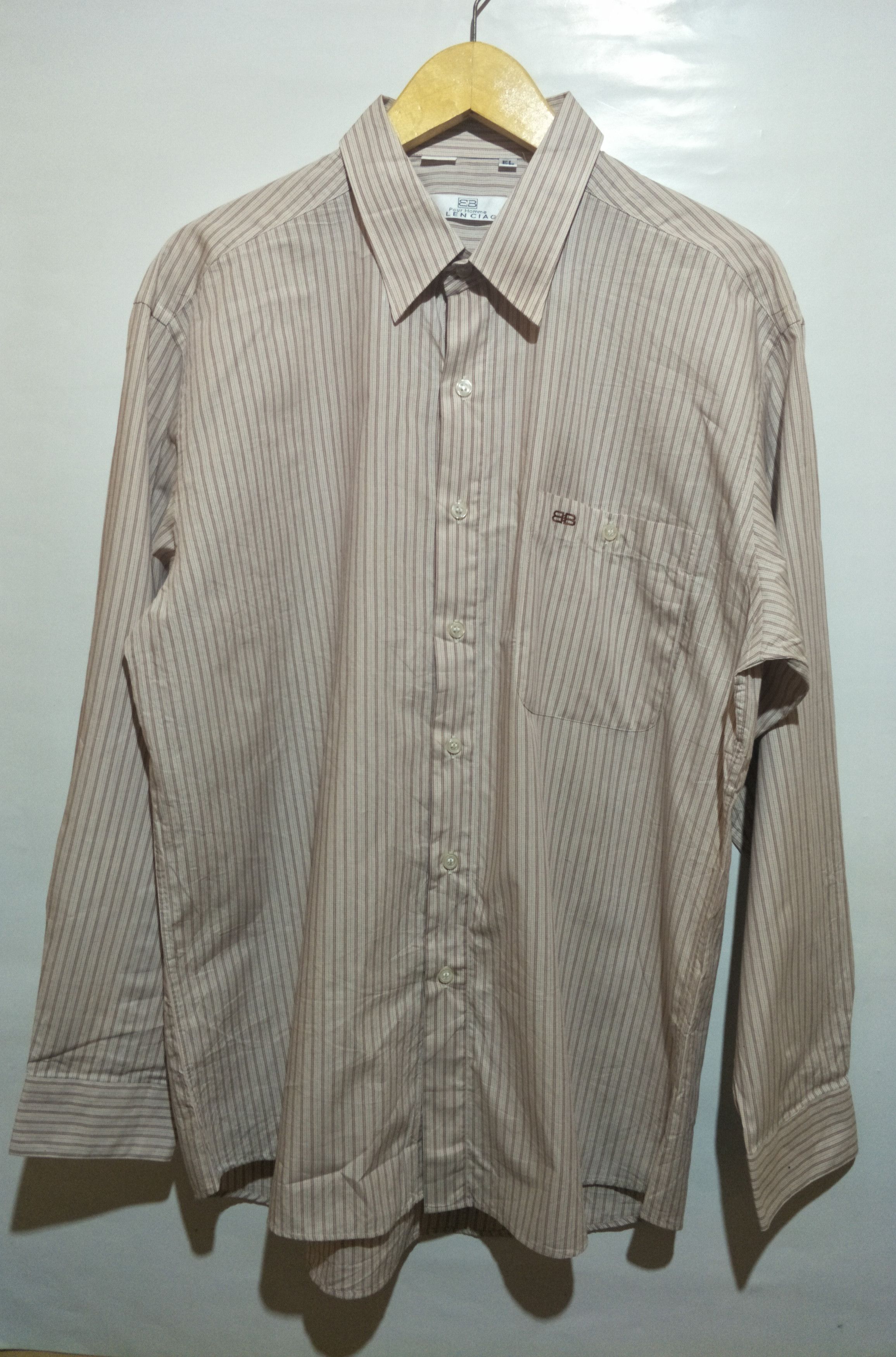 Balenciaga Vintage Balenciaga Pour Homme Shirt Size US L / EU 52-54 / 3 - 1 Thumbnail