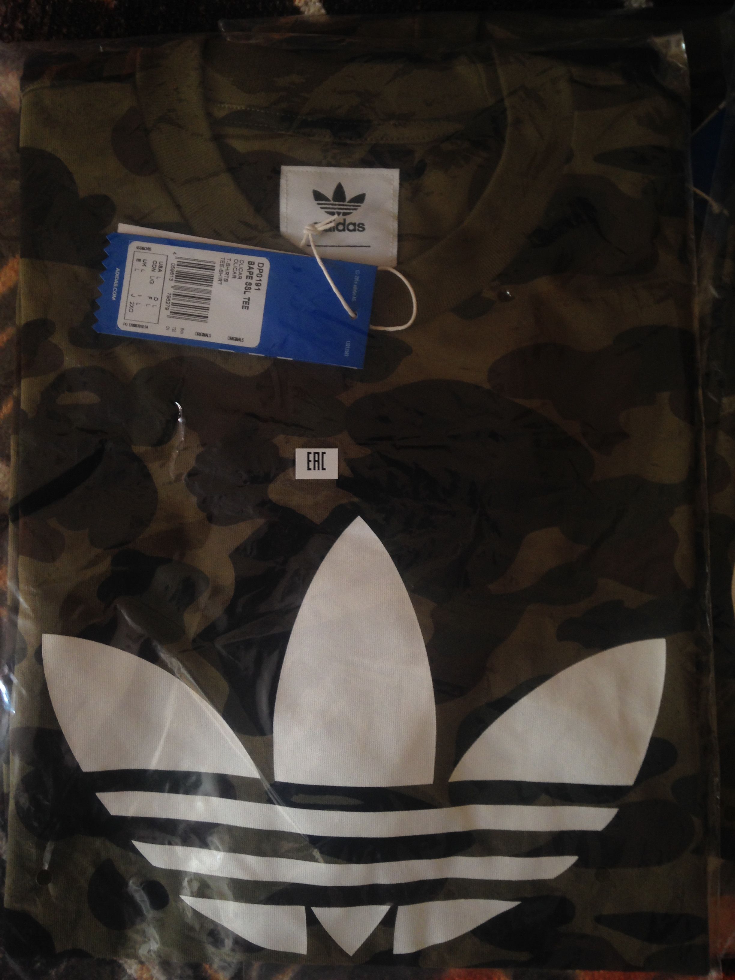Bape x adidas adicolor tee olive cargo hotsell