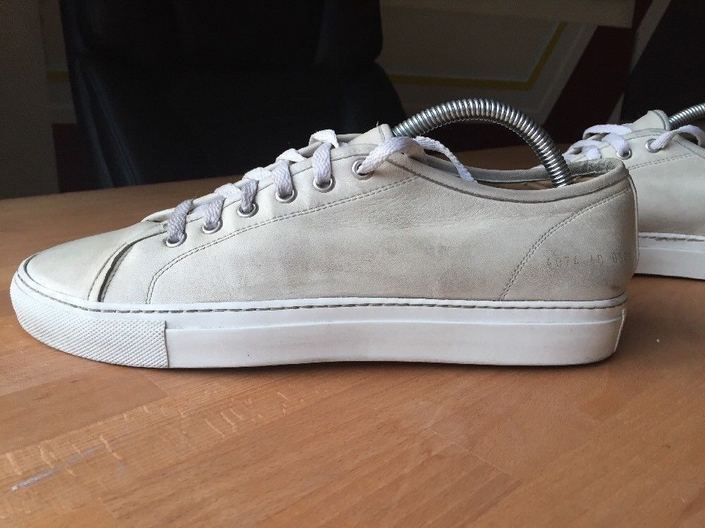 Common Projects Common Projects 'Achilles' Beige Leather Low Top Shoes Men 7 Size US 7 / EU 40 - 4 Thumbnail