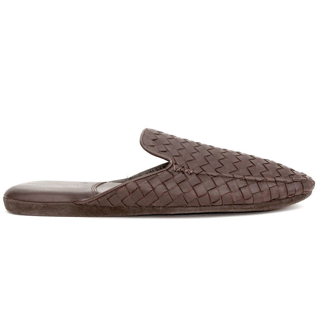 Bottega Veneta Brown Leather Slippers 42 | Grailed
