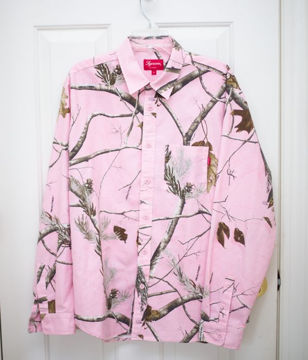 Supreme Supreme X Realtree Camo Flannel Shirt Pink | Grailed