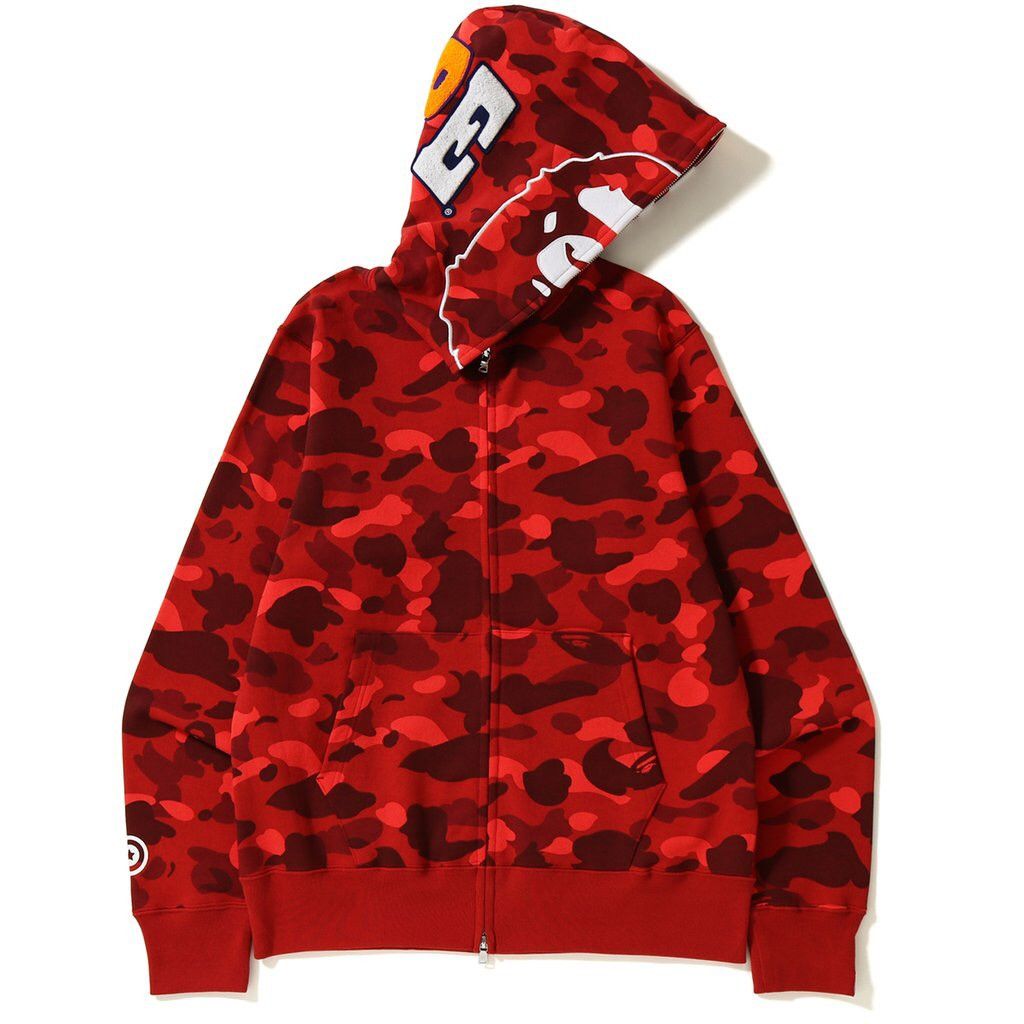 Bape Red Bape Gorilla Face Hoodie | Grailed