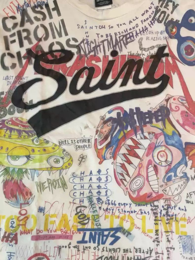 Saint Michael saint michael x Murakami Takashi made old graffiti. Size US XL / EU 56 / 4 - 2 Thumbnail