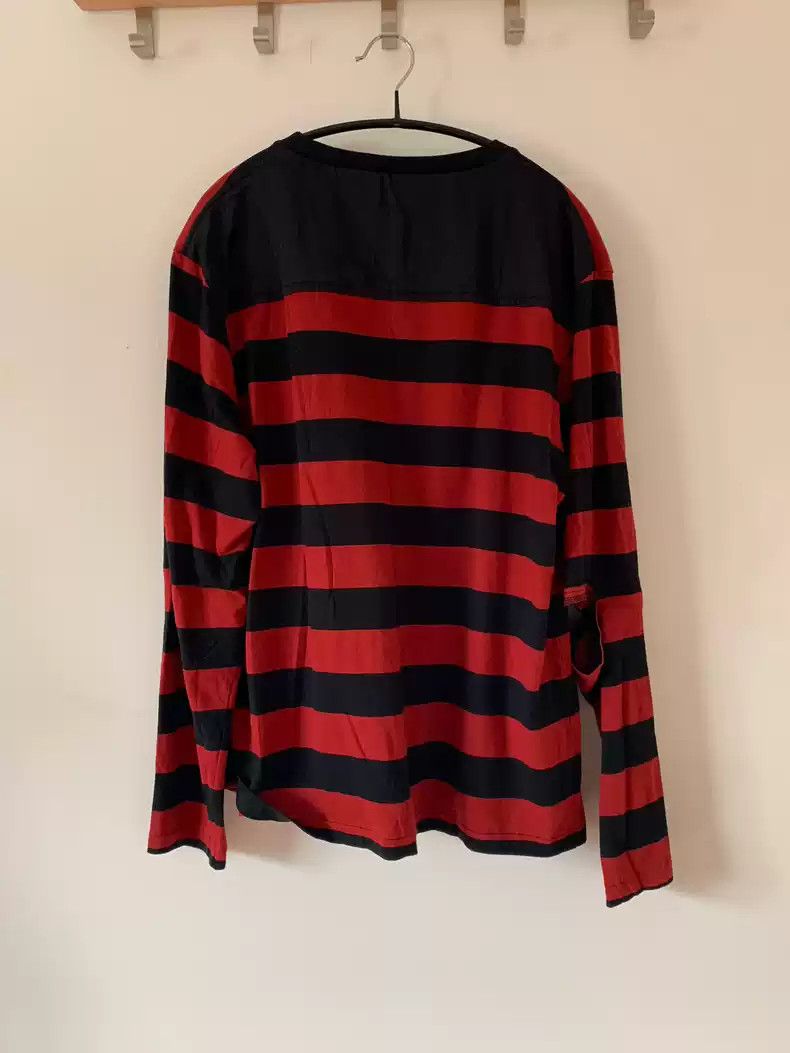 undercover Black and red striped long sleeve tee nirvana14ss