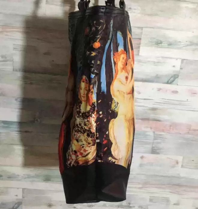 Jean Paul Gaultier Jeanpaulgaultier medieval oil painting religious painting tote bag Size ONE SIZE - 4 Thumbnail