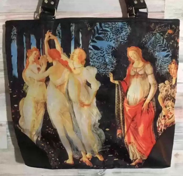 Jean Paul Gaultier Jeanpaulgaultier medieval oil painting religious painting tote bag Size ONE SIZE - 2 Thumbnail