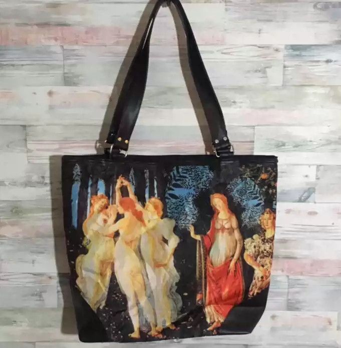 Jean Paul Gaultier Jeanpaulgaultier medieval oil painting religious painting tote bag Size ONE SIZE - 3 Thumbnail