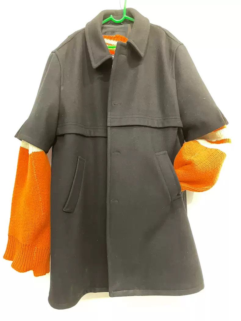 Raf Simons Raf Simons FW16Black Oversized shortsleeved Wool Car Coat Size US M / EU 48-50 / 2 - 2 Thumbnail