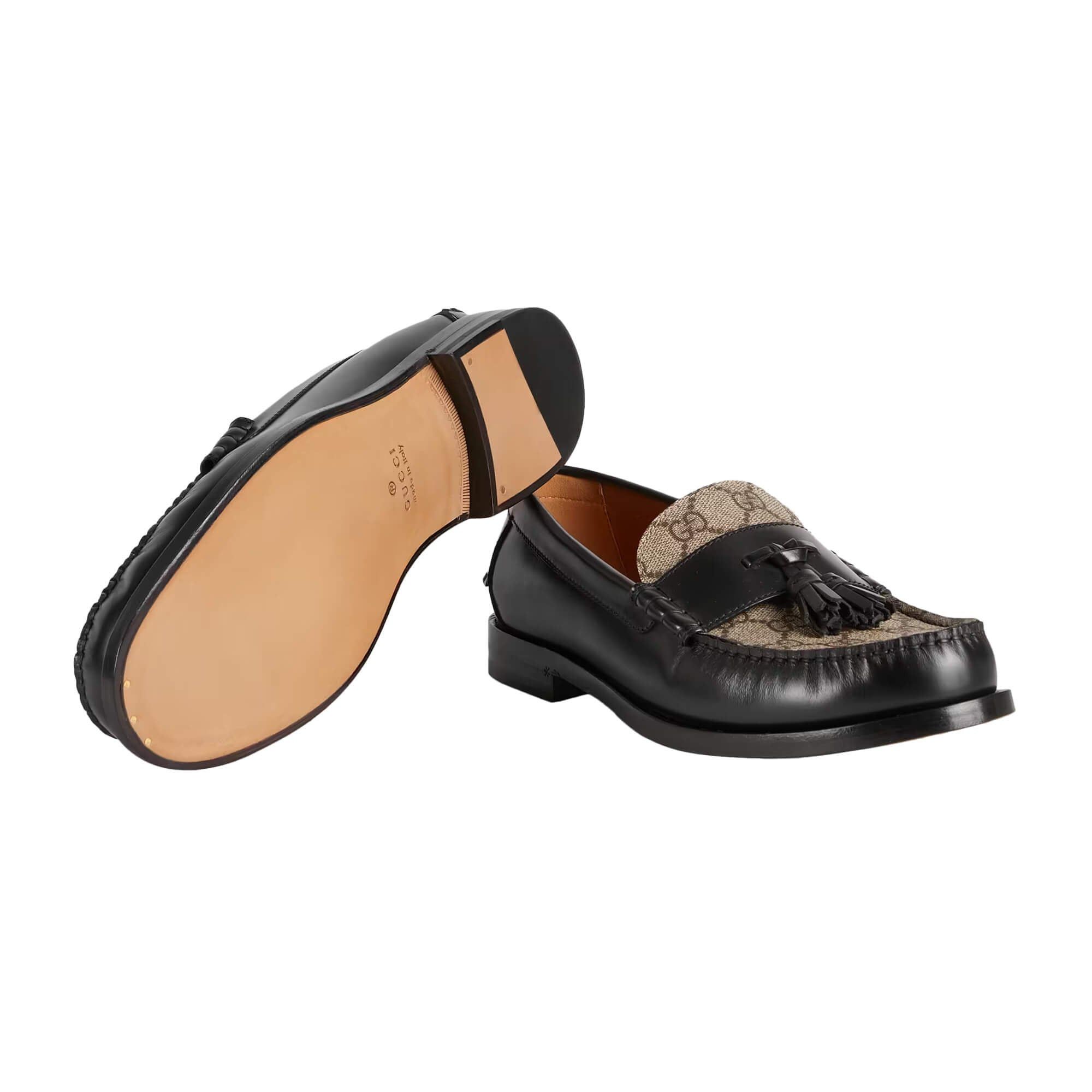 Gucci Tassel GG Leather Loafers SIZE 12.5
