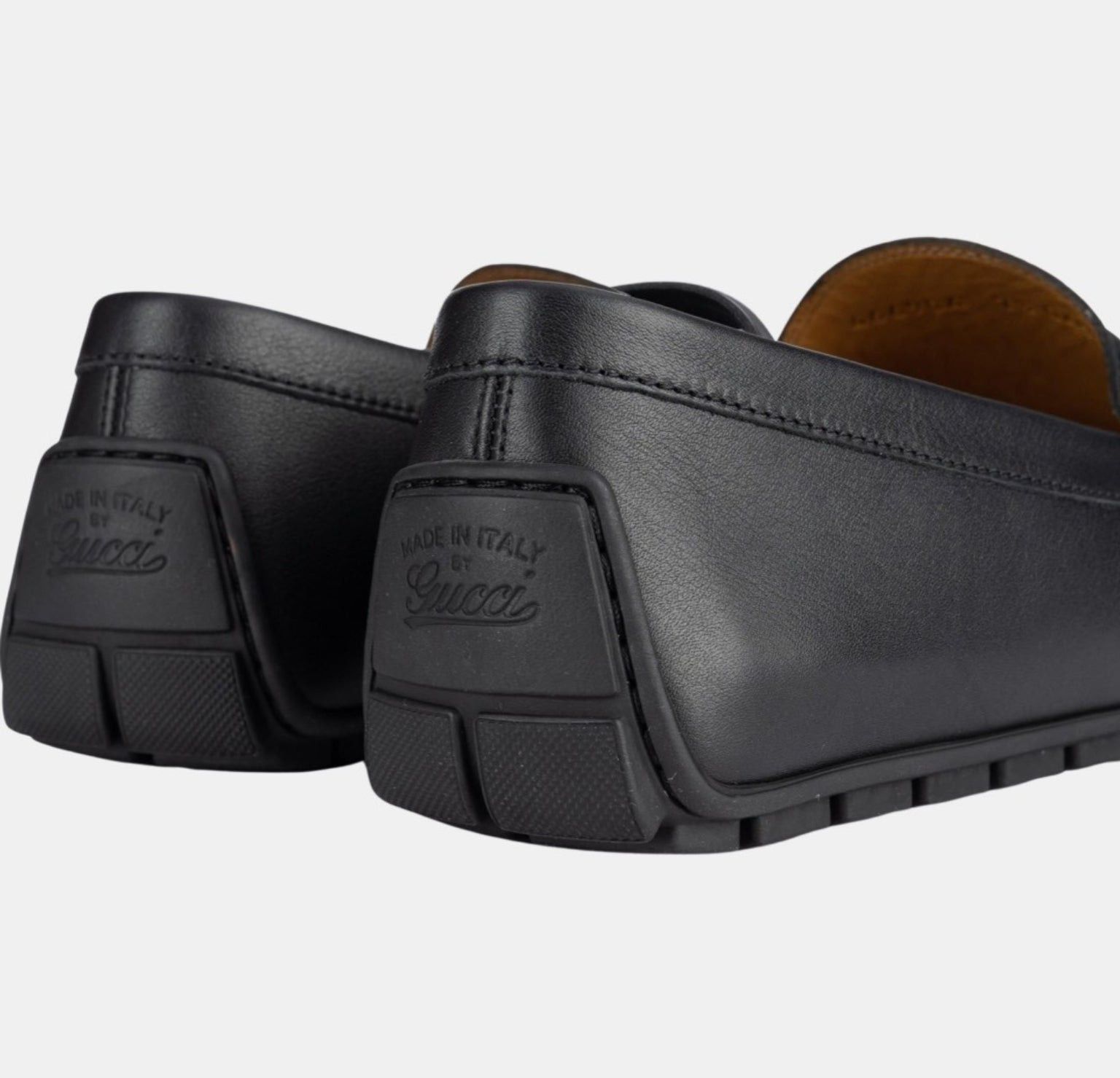 Gucci Micro GG Leather Men Loafers In Black SIZE 6