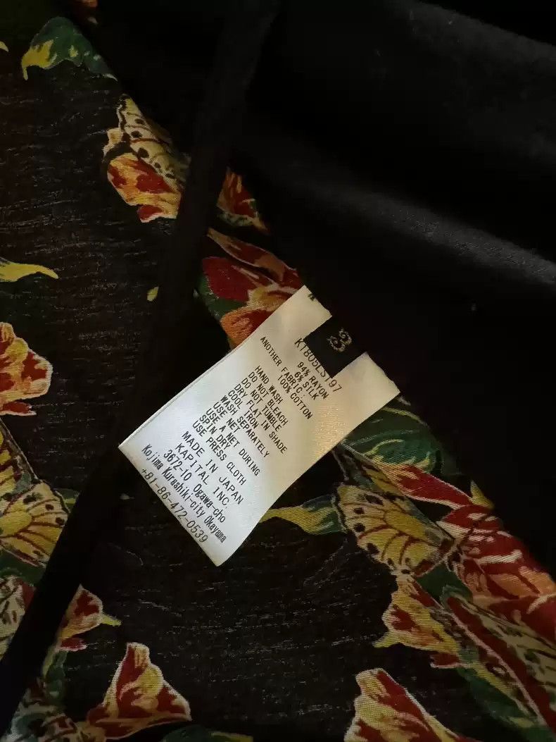 Kapital kapital Hirata Kazuhiro kimono Tencel Flowers Hawaiian Daopao Size US L / EU 52-54 / 3 - 5 Thumbnail