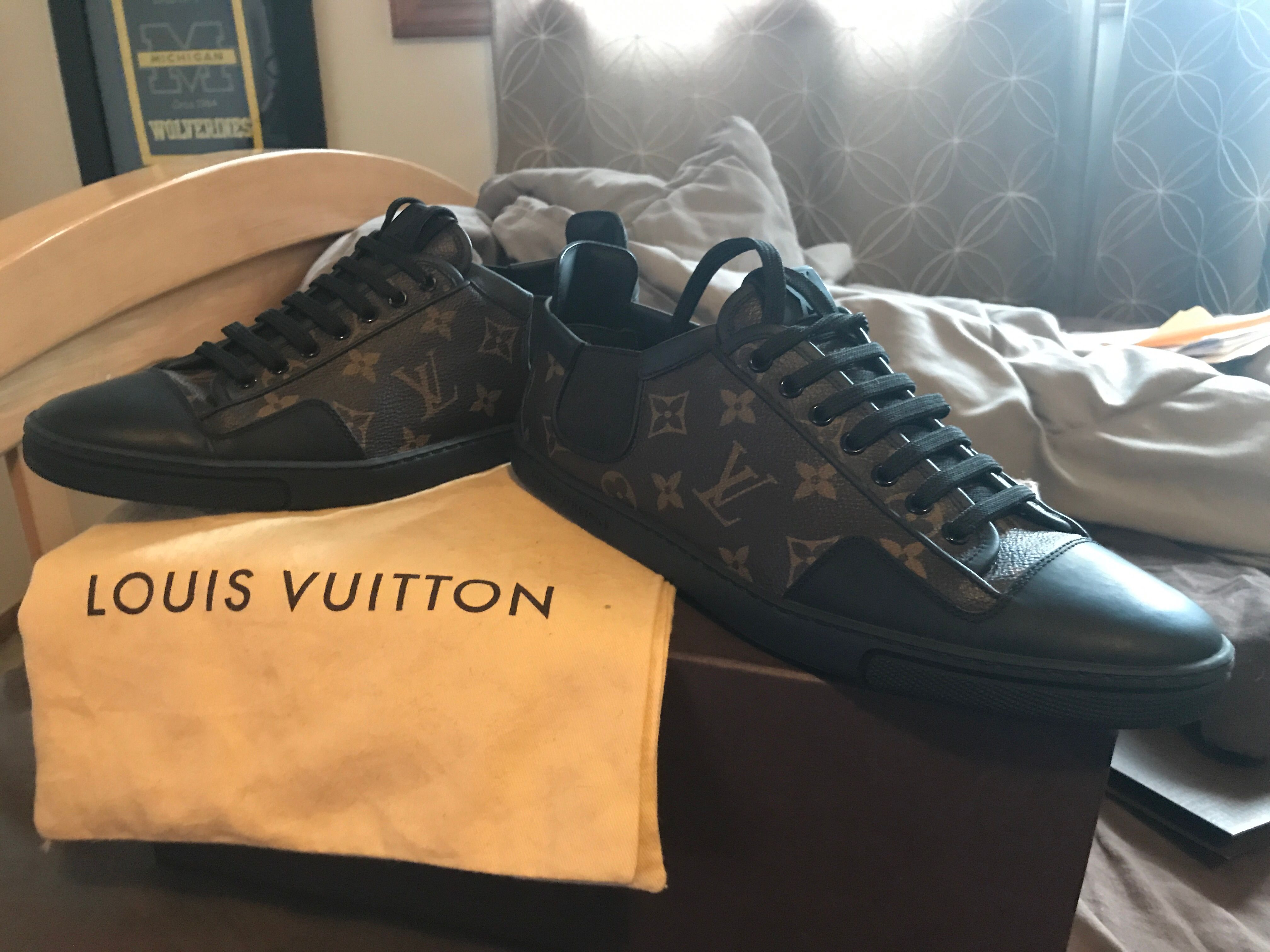 Louis Vuitton Slalom Monogram Sneakers Leather 10 LV