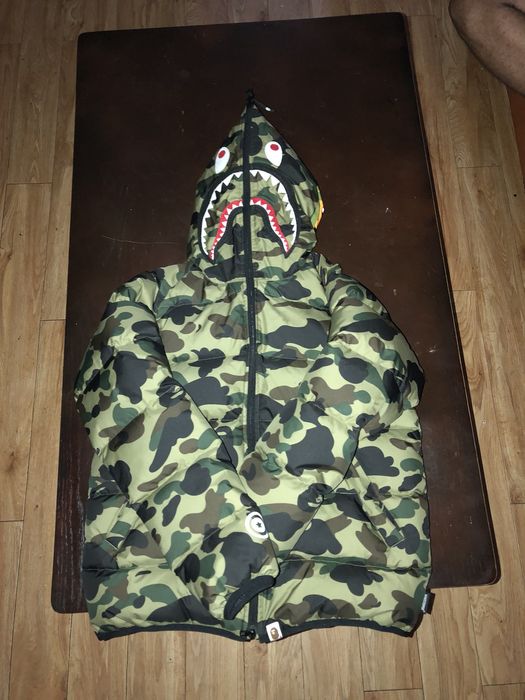 BAPE 1st Camo Windstopper Shark Full Zip Hoodie Yellow Men's - US