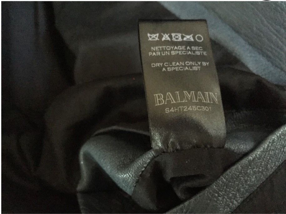 Balmain Navy Balmain Leather Jacket Size US S / EU 44-46 / 1 - 12 Preview