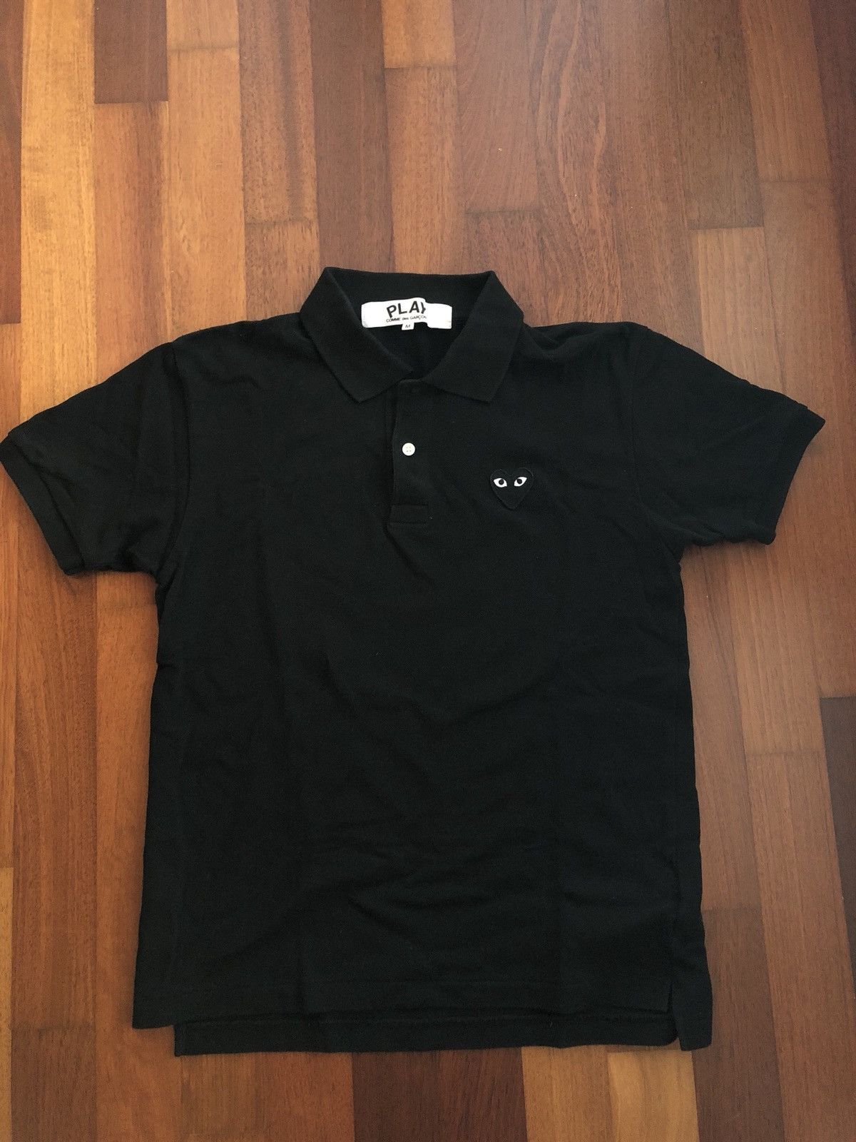 Comme Des Garcons Play black polo CDG Play Grailed