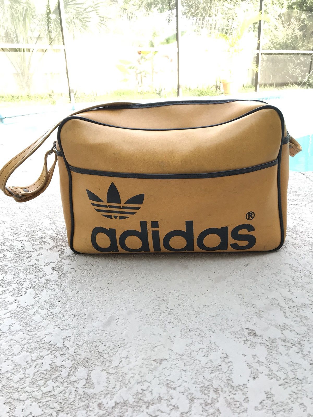 Adidas Vintage 70s Adidas Leather Gym Bag Grailed