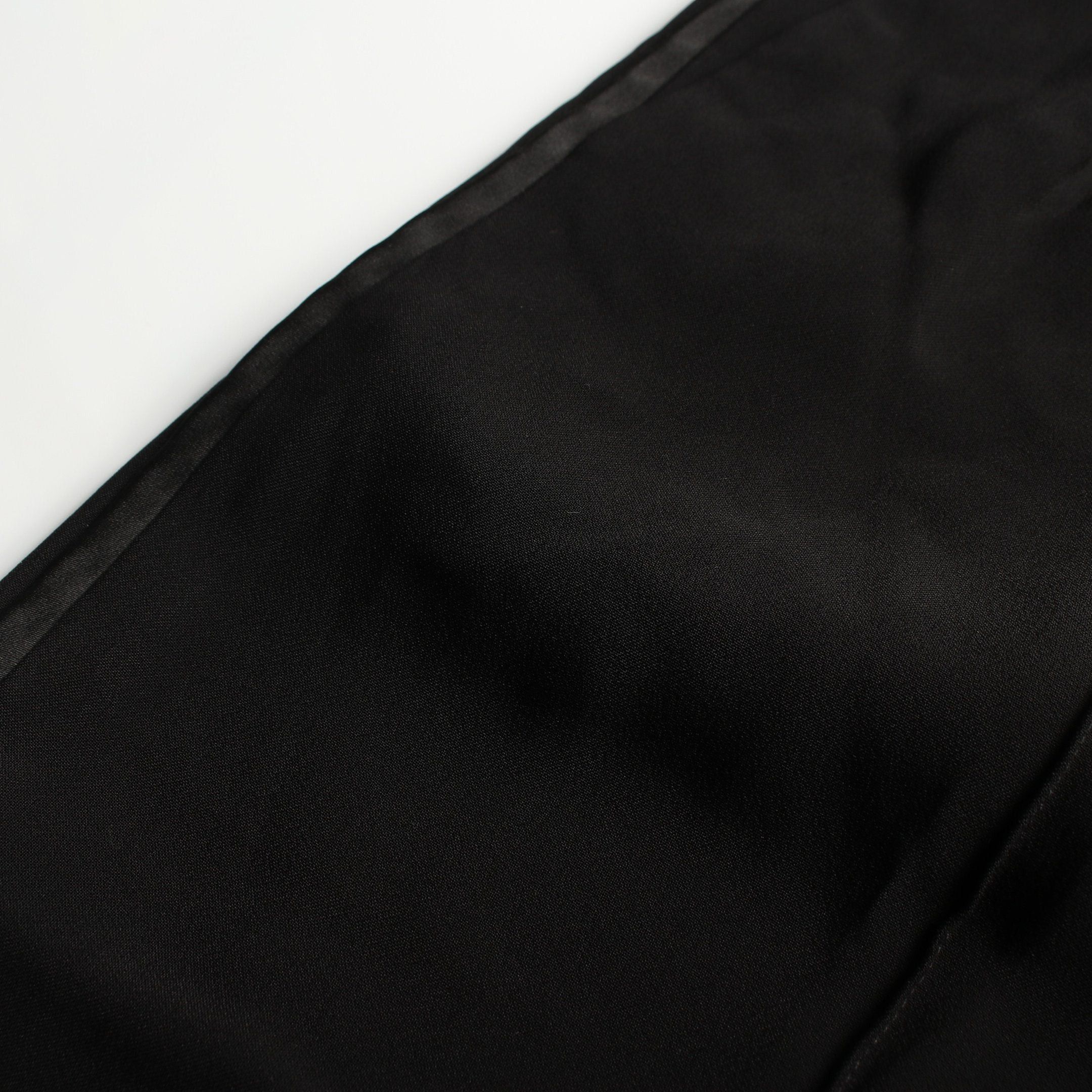 Slacks Trousers Rayon Black Side Zip Phoebe Period