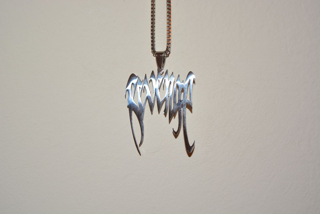 Silver Custom Xxxtentacion Revenge Silver Box Chain Necklace 22 Grailed 