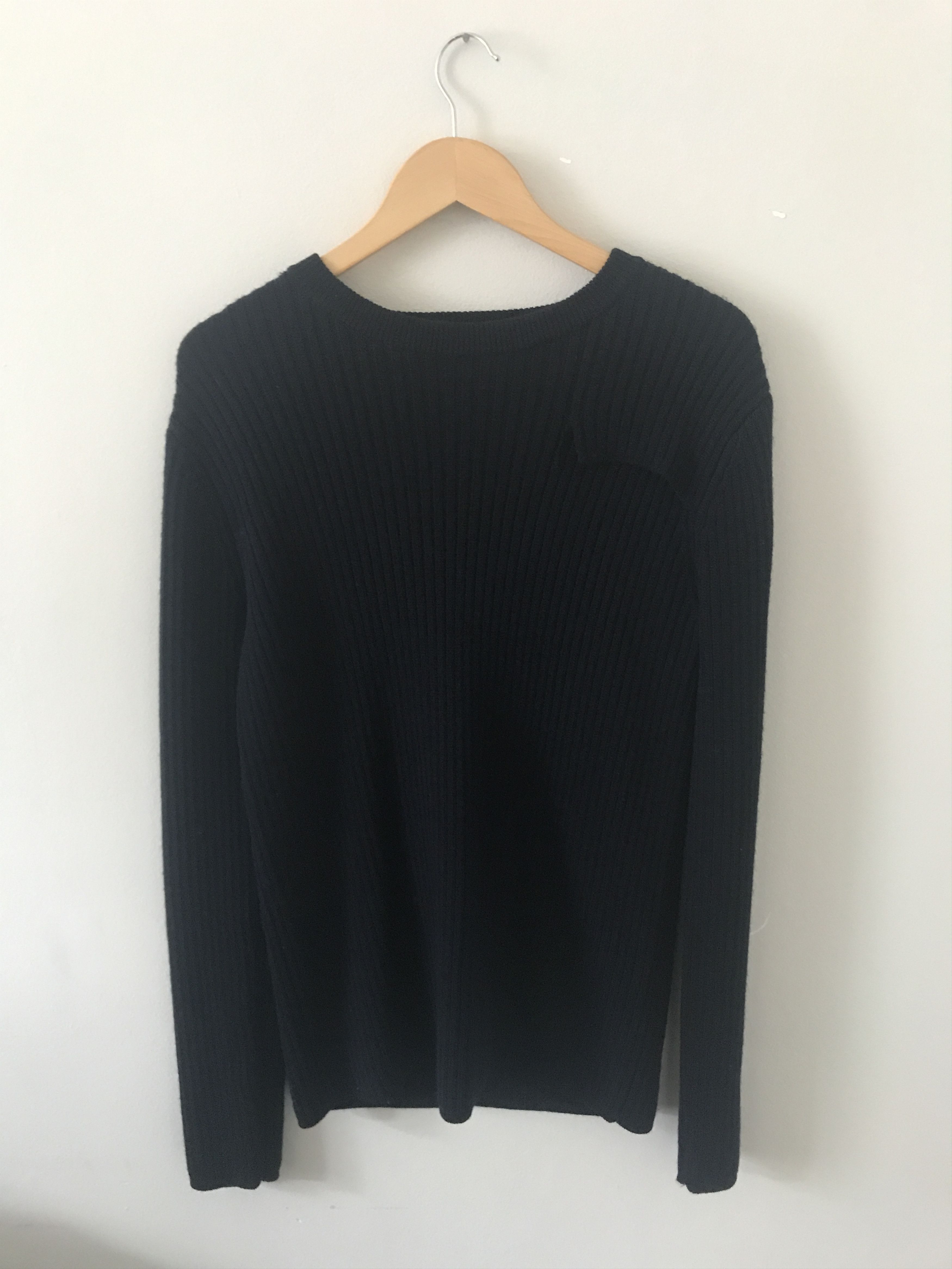 JULIUS AW2015 overize navy ribbed sweater - Tops