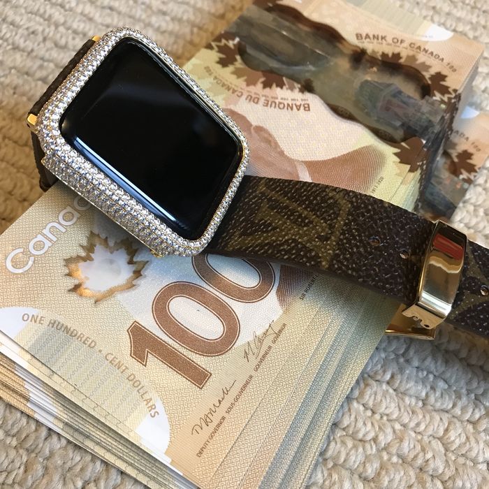 Iced out apple watch bezel hot sale