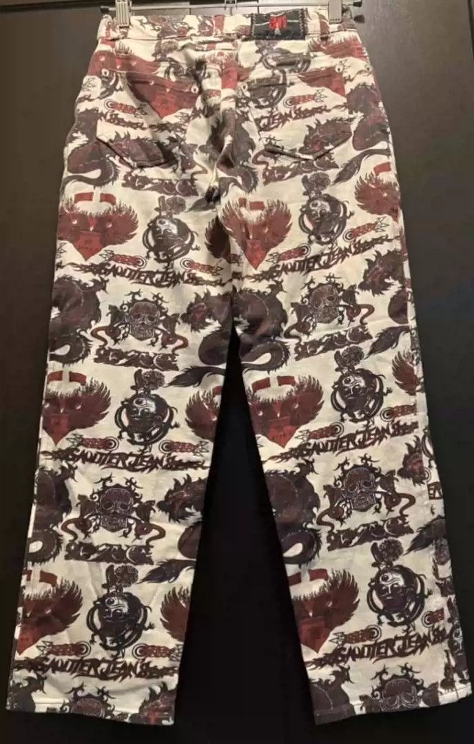 Jean Paul Gaultier Jean Paul Gaultier Dragon Skull Love White Pants Size US 32 / EU 48 - 2 Thumbnail