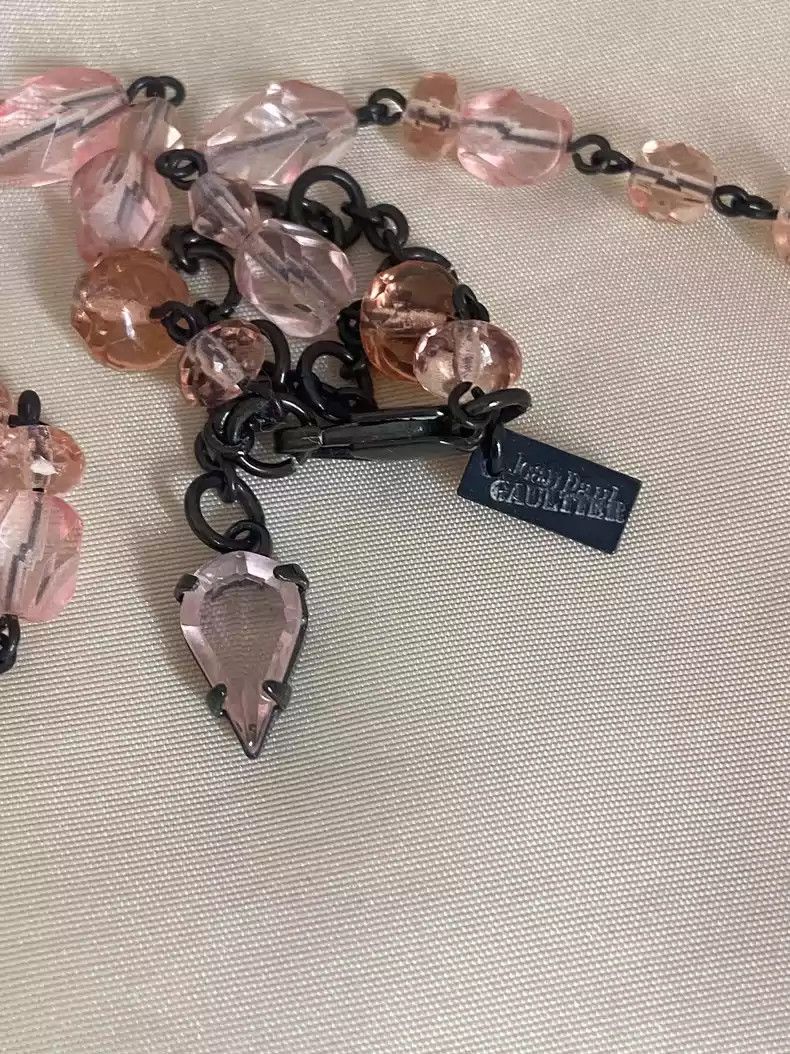 Jean Paul Gaultier Jean Paul Gaultier Pink diamond crystal necklace Size ONE SIZE - 3 Thumbnail