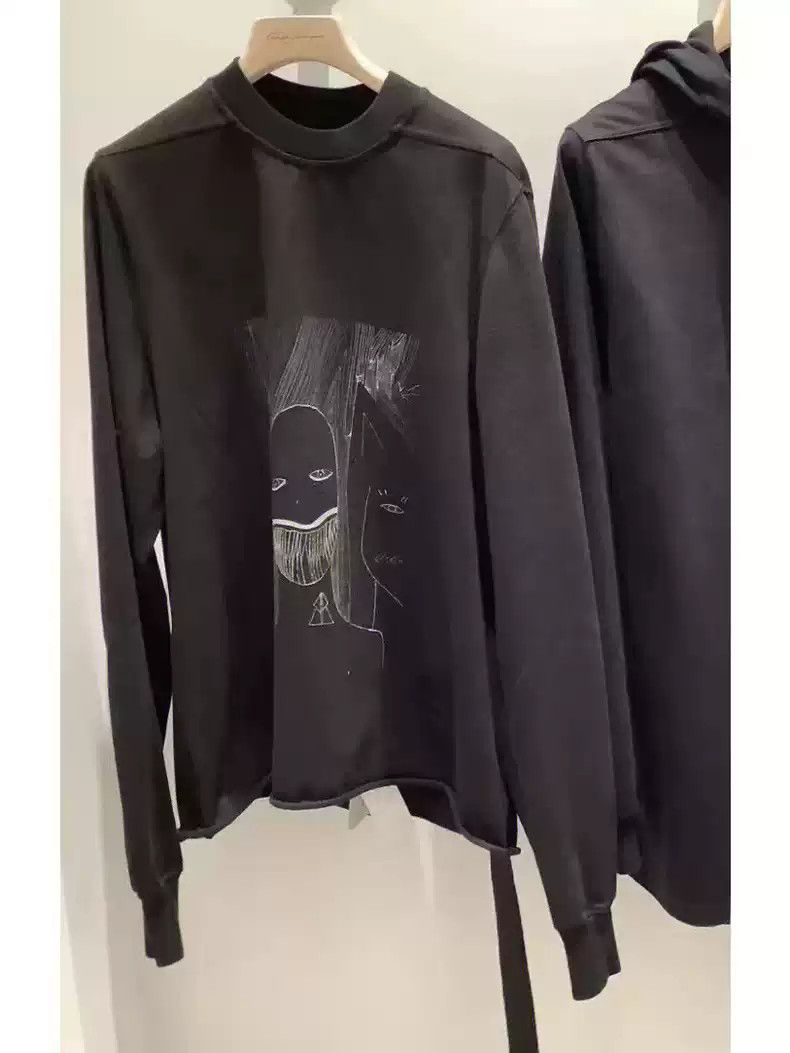 Rick Owens Rick Owens Drkshdw Men's Black Graffiti Sweater Size US L / EU 52-54 / 3 - 3 Thumbnail