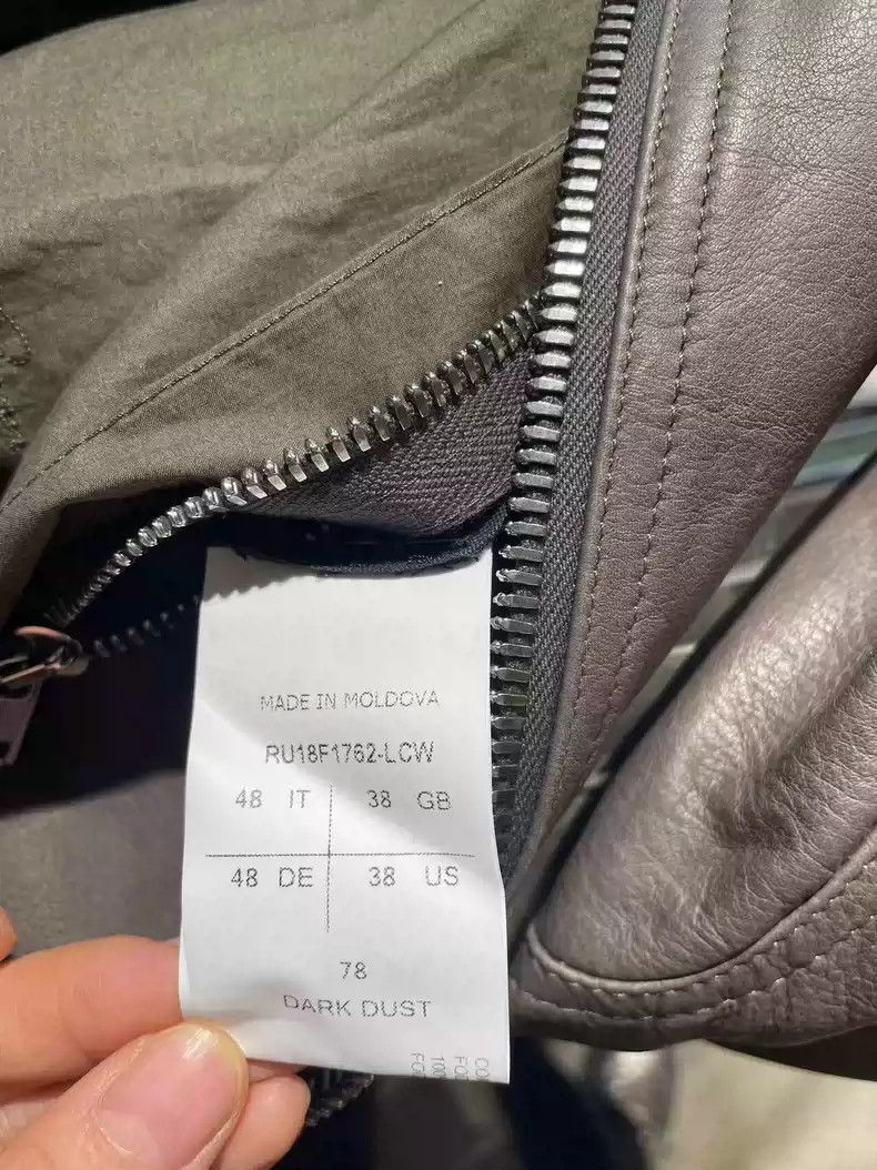 Rick Owens Rickowens diagonal zipper leather coat Size US M / EU 48-50 / 2 - 5 Thumbnail