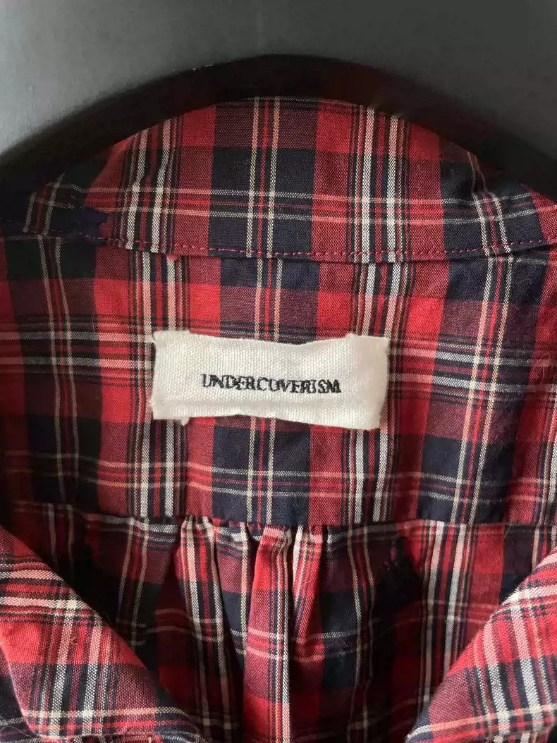 undercover 13ss embroidered pullover plaid shirt