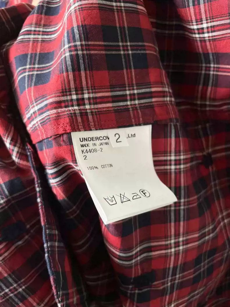 undercover 13ss embroidered pullover plaid shirt