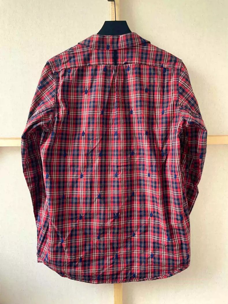 undercover 13ss embroidered pullover plaid shirt